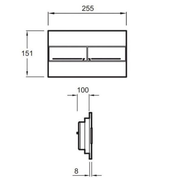 Панель смыва Jacob Delafon E4316-38R хром