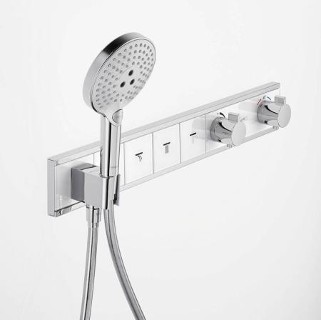Hansgrohe 15357600 RainSelect Термостат для 4х потребителей, черный / хром