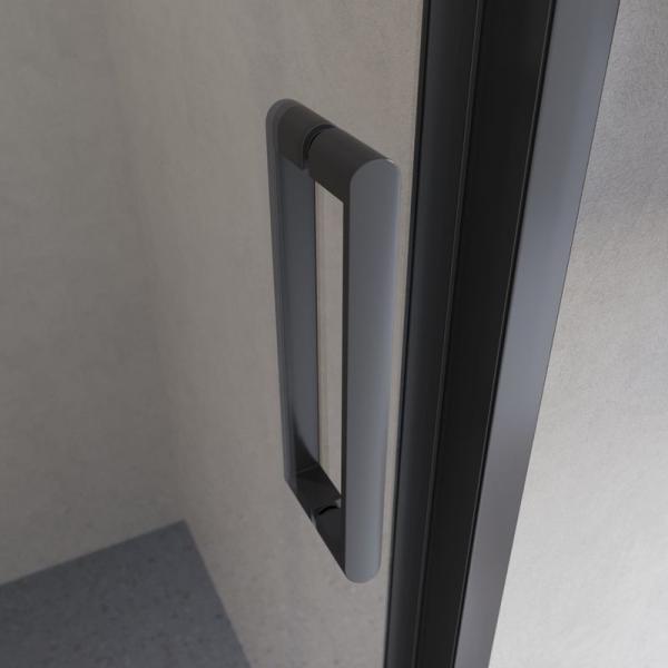 Душевая дверь BelBagno LUCE 120 прозрачное стекло 6 мм профиль черный матовый LUCE-BF-1-120-C-NERO