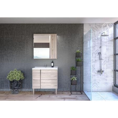 Тумба с раковиной Aquaton Стоун 1A228201SX850 80 с ящиком,сосна арлингтон