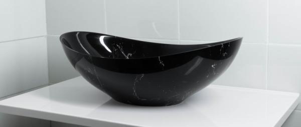 Раковина накладная Marko Ореол Черный мрамор 578мм*380мм*160мм