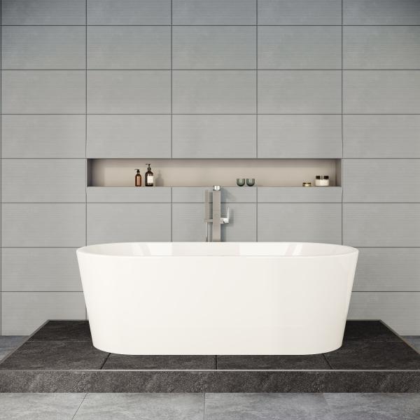 Ванна VitrA Geo 65370006000 170 x 80,5 см отдельностоящая акриловая прямоугольная белая