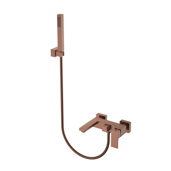 Смеситель для ванны Boheme с душем Qubic Brushed Bronze 473-BRB