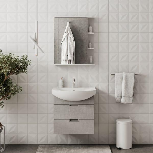 Тумба для ванной Volna Vario Sf 60.2Y Софт/белый подвесная (Балтика) раковина отдельно