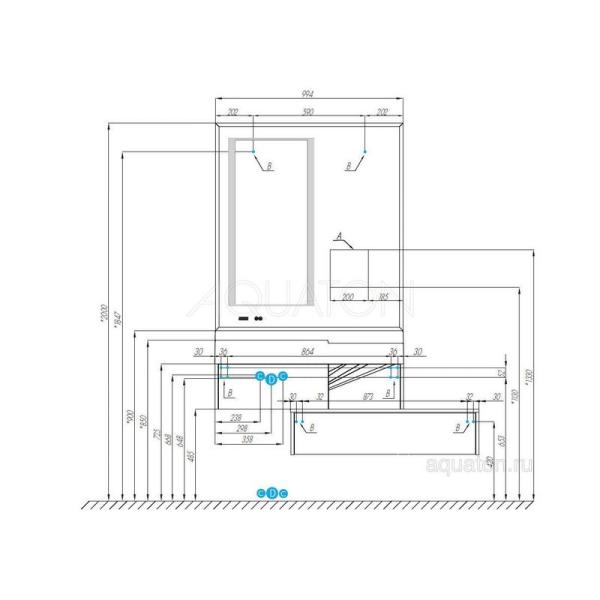 Комод Aquaton Сакура 1A236603SKW80 80 с ящиком,ольха наварра/белый глянец