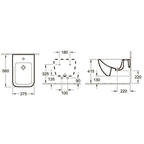 Биде Villeroy&Boch VENTICELLO 441100R1 подвесное
