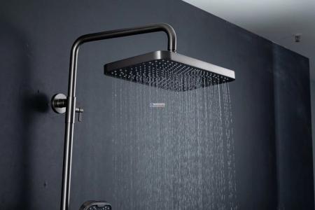 Душевая система Gappo G2496-19 оружейная сталь с изливом