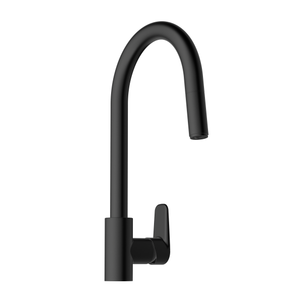 Смеситель VitrA Flow Soft  A4344536EXP с поворотным изливом однорычажный матовый черный латунь