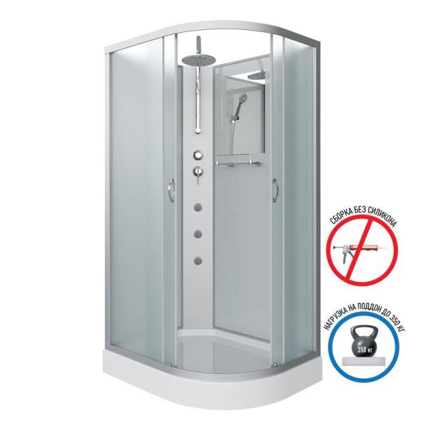 Душевая кабина Niagara NG-3312-14LBKTG 1200х800х2100-2400 низкий поддон 13см стекло матовое