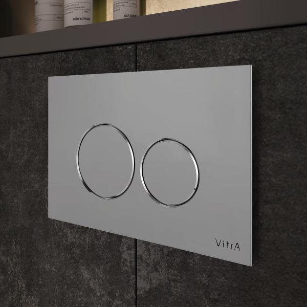 Кнопка смыва для инсталляции VitrA Origin  740-2480 глянцевая хром двойный смыв