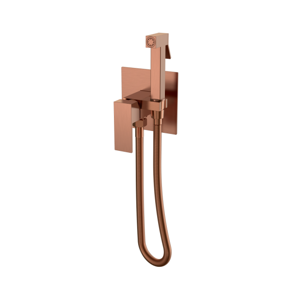 Смеситель гигиенический Boheme Qubic Copper Brushed 477-CB