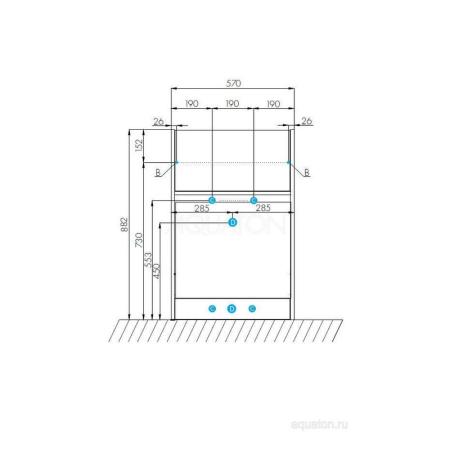 Тумба под раковину AQUATON Лондри 1A235901LH010 600 с ящиком,белый