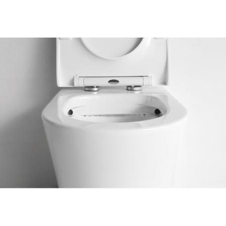Унитаз CeramaLux NS-3178 56 см приставной безободковый микролифт