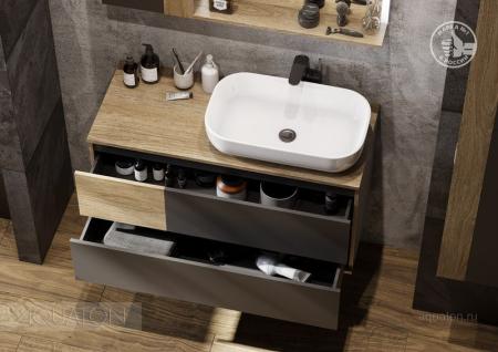 Тумба под раковину AQUATON Терра 105 дуб кантри, антрацит 1A246901TEKA0