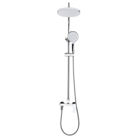 Душевая колонна Azario ARIZONA со смесителем для ванны, с поворотным изливом, круглая, хром (AZ-20R)