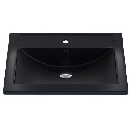 Раковина кварцевая Uperwood Foster Quartz 60 см, черная матовая, уголь