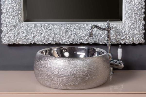 Зеркало Boheme Rose прямоугольное 100х140 540, серебро без подсветки