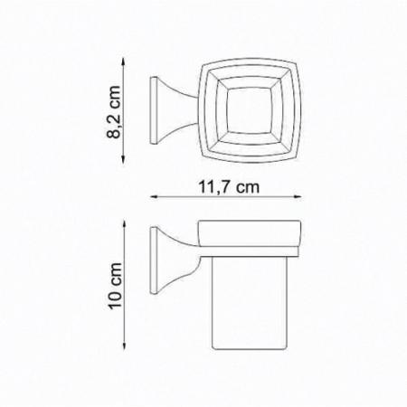 Стакан для зубных щеток WasserKraft Wern K-2528 хром