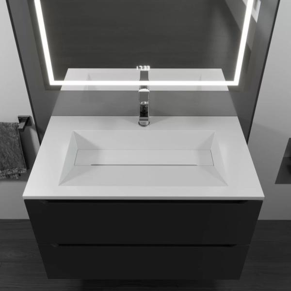 Раковина Uperwood Next 80 см, прямоугольная, белая