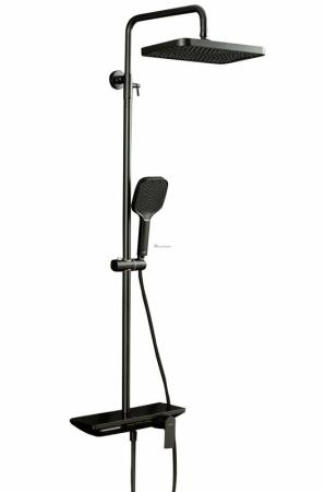 Душевая система Gappo G2496-19 оружейная сталь с изливом