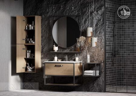 Тумба под раковину AQUATON Лофт Фабрик 80 дуб кантри 1A242401LTDY0