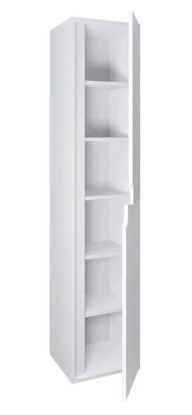 Шкаф-пенал для ванной Uperwood Modul, подвесной, с дверцами, глянцевый, белый