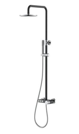 Душевая система Boheme Stick черный, ручка Touch хром 128-BCR.2