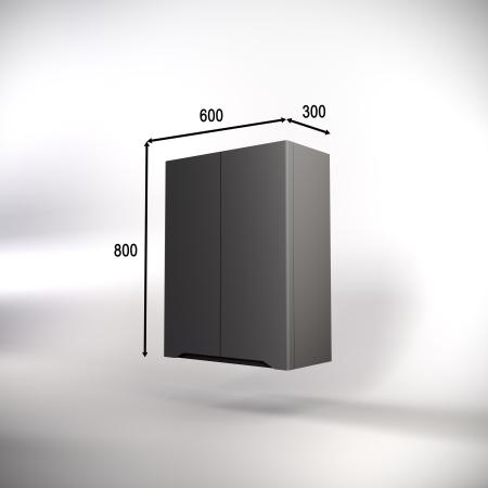 Подвесной Шкаф Style Line Марелла мини 600 Люкс антискрейтч серый, PLUS