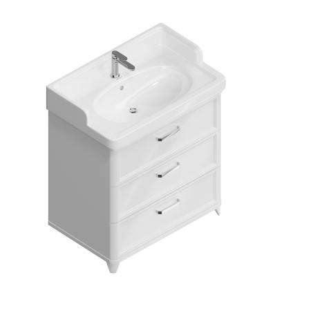 Kerama Marazzi Pompei Тумба напольная 80см, с 3 ящиками, цвет: белый глянцевый
