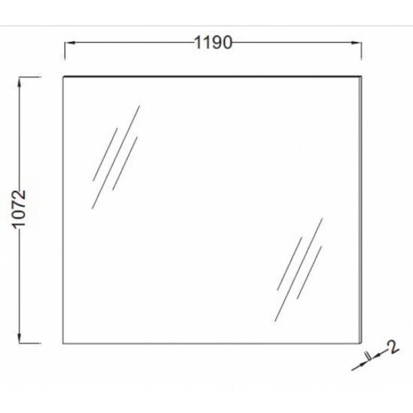 Зеркало Jacob Delafon STRUKTURA EB1211-NF 119 см