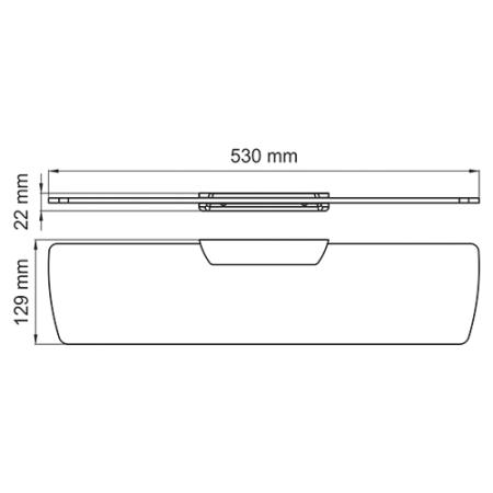 Полка Wasserkraft Elbe K-7224 стеклянная
