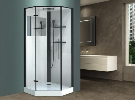 Душевая кабина ESBANO ESM-PENTA-90 (Left) 90x90 черный профиль