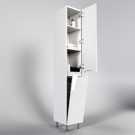 Колонна универсальная Style Line Марелла с корзиной, Люкс антискрейтч белый глянец, PLUS