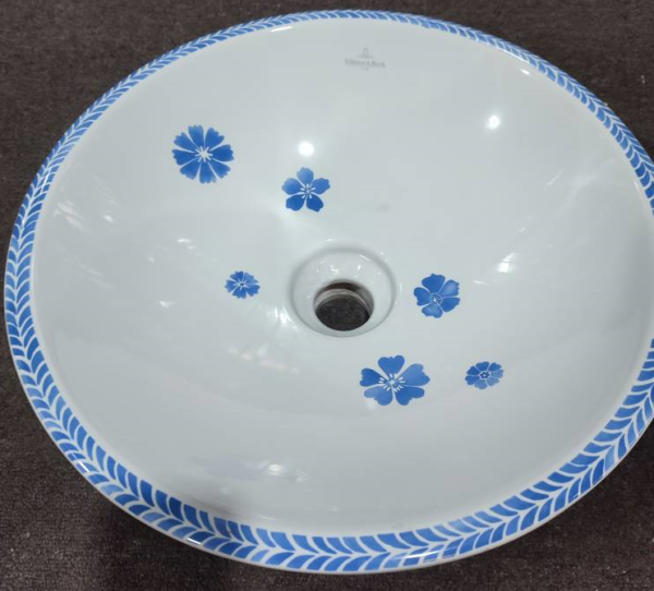 Снято 01.10.2024 Villeroy&Boch Loop & Friends раковина для установки на столешницу Ø430 круглая, без зоны монтажа смесителя, без перелива, Farmhouse C