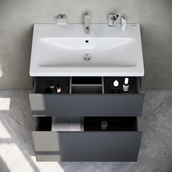 Тумба под раковину напольная AM.PM GEM M90FSX07522GM32 графит матовый