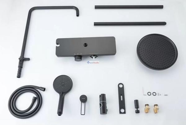 Душевая система Gappo G2496-26 черный матовый с изливом