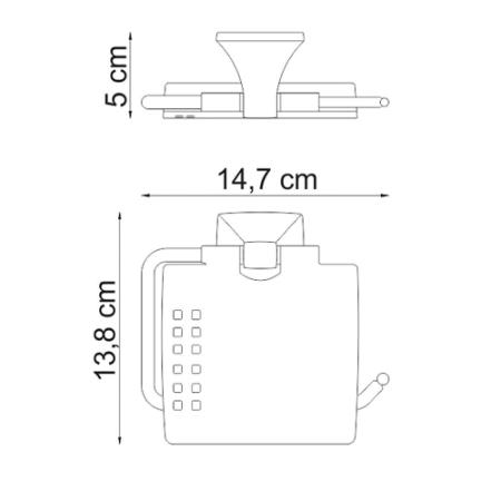 Держатель туалетной бумаги WasserKraft Wern K-2525 с крышкой хром