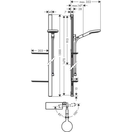 Душевой гарнитур Hansgrohe Raindance Select S 27646000 хром