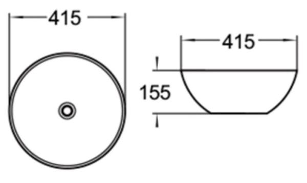 Раковина SantiLine SL-1039 41,5x41,5 на столешницу керамическая Белый