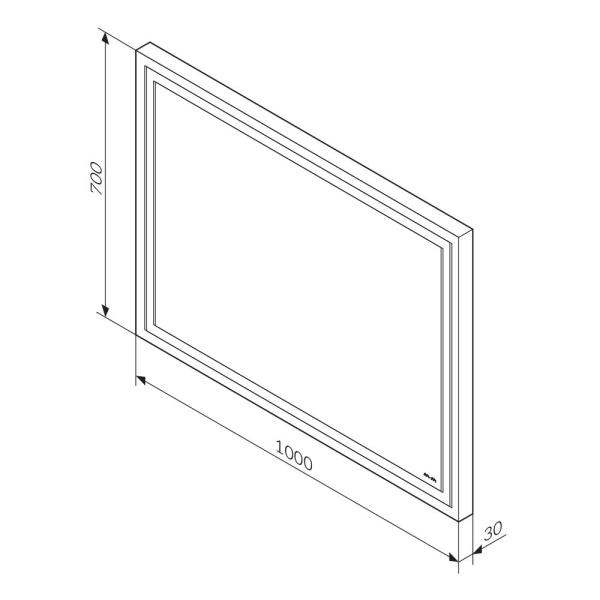 Зеркало с Led-подсветка AM.PM GEM M91AMOX1001WG серебристый