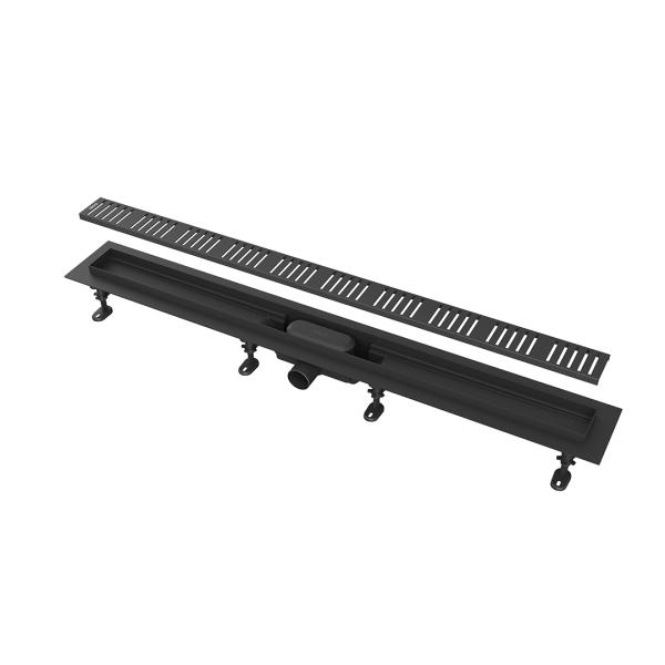 Душевой лоток Kerama Marazzi Душевые лотки APZ10BLACK-850KM Душевой лоток смарт с перфорированной решеткой, черный, 85 см