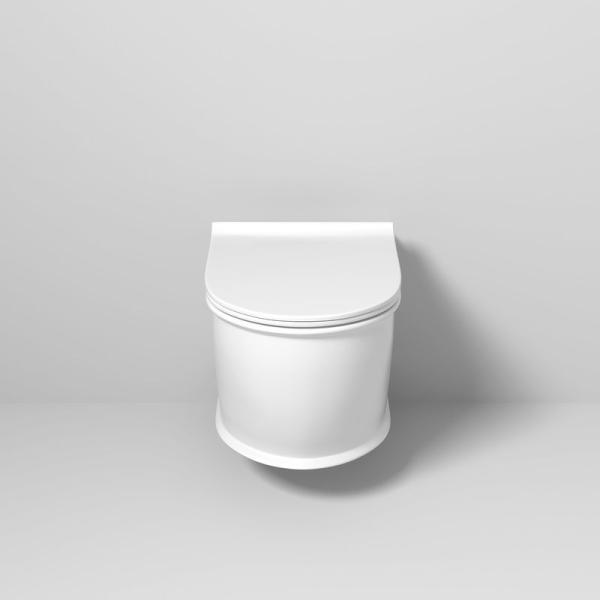 Унитаз Grossman GR-4482MS Retro (545*370*360) БЕЛЫЙ МАТОВЫЙ подвесной Безободковый с тонкой крышкой