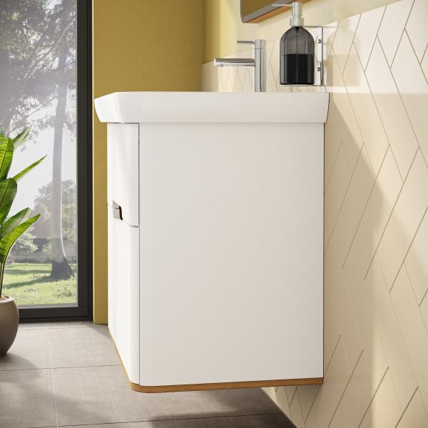 Тумба с раковиной  VitrA Sento  60824 80 см матовая белая МДФ