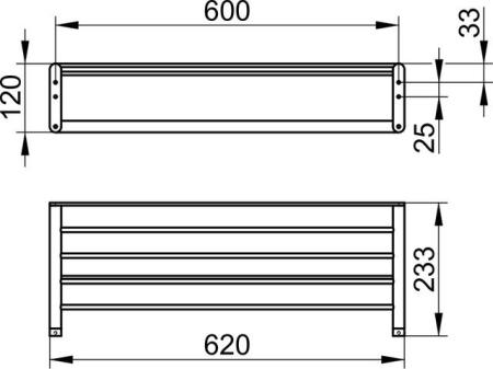 Полка для полотенец KEUCO Elegance 11675010000 хром 620 мм