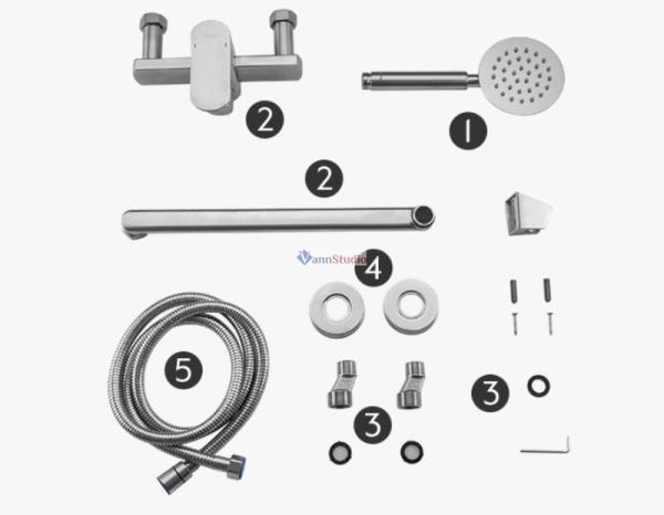 Смеситель для ванны Frap F22805 сатин