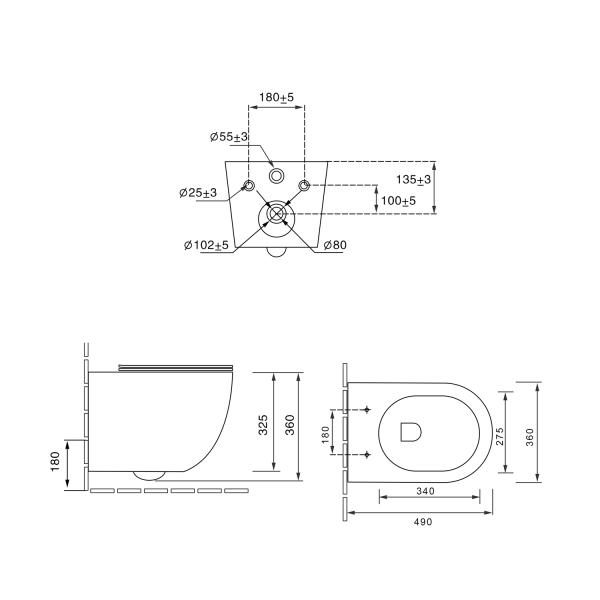 Унитаз подвесной Vincea Globo VT1-14ST Tornado, цвет белый, ультратонкое сиденье soft-close
