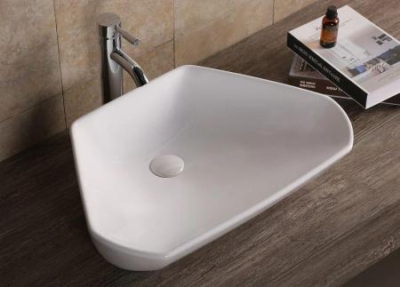 Раковина Cerutti SPA CR7070 накладная, белая, асимметричная 610х420х150