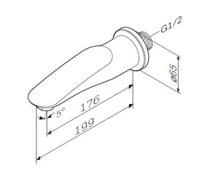 Излив для ванны Am.Pm Sensation F3070000 хром