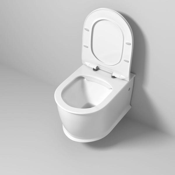 Унитаз Grossman GR-4482MS Retro (545*370*360) БЕЛЫЙ МАТОВЫЙ подвесной Безободковый с тонкой крышкой