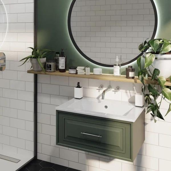 Раковина для ванной полувстраиваемая Uperwood Parma Premium 65 см, белая глянцевая